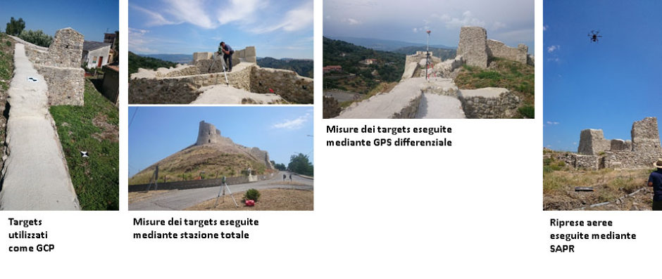 Simeri (CZ) – Castello Bizantino – restauri 2015 – Attività di rilievo fotogrammetrico da SAPR